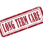 Stamp that reads Long term care