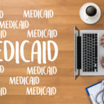 A desk that reads Medicaid