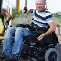 Man on wheelchair Man on wheelchair