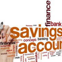 Savings account word cloud