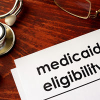 Document with title medicaid eligibility.