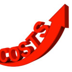 Quality 3d render of rising costs concept