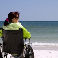 Woman Disability Beach