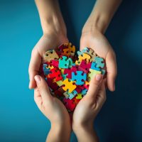 puzzle two hands puzzle two hands