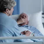 Elderly man with lung cancer